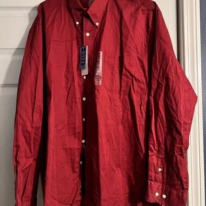 New dockers, men’s threeXLT neck 19/19 1/2long sleeve button-down dress shirt